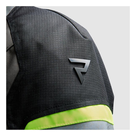 Kurtka motocyklowa tekstylna turystyczna Rebelhorn CUBBY V czarny-szary-żółty fluo