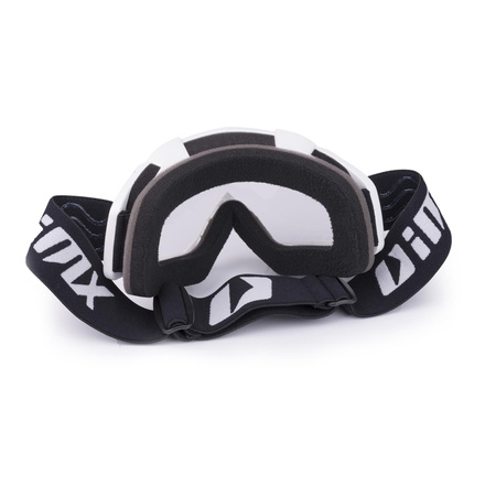 Gogle motocyklowe mx IMX MUD WHITE SZYBA CLEAR biały czarny