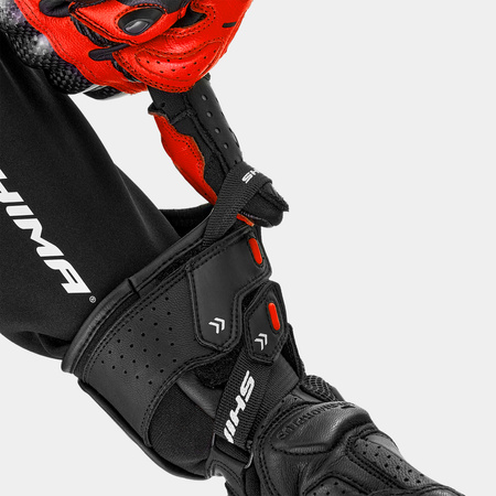 Rękawice motocyklowe SHIMA RS-3 RED FLUO czarny czerwony fluo