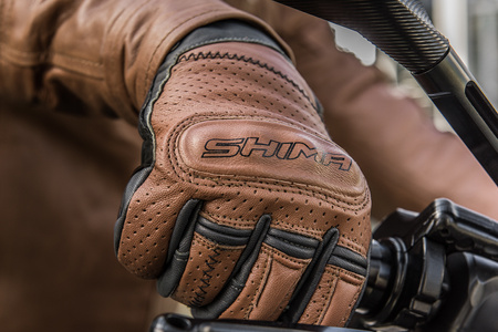 Rękawice motocyklowe miejskie Shima CALIBER brązowy