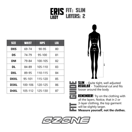 Damskie spodnie motocyklowe tekstylne OZONE ERIS czarne
