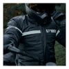 Kurtka przeciwdeszczowa odblaskowa motocyklowa Rebelhorn HORIZON czarny unisex