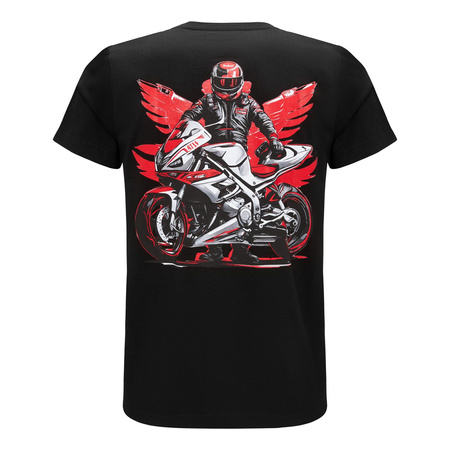 Koszulka codzienna T-shirt REBELRUSH MOTO SPORT BLACK czarny