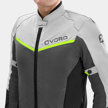 Kurtka motocyklowa VORG NANO GREY szary czarny żółty fluo