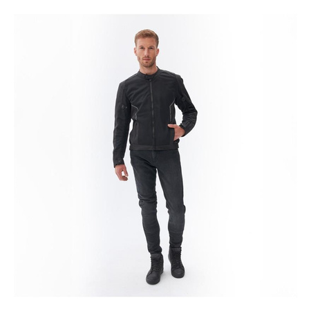 Jeansy motocyklowe Rebelhorn NOMAD TAPERED FIT czarny vintage