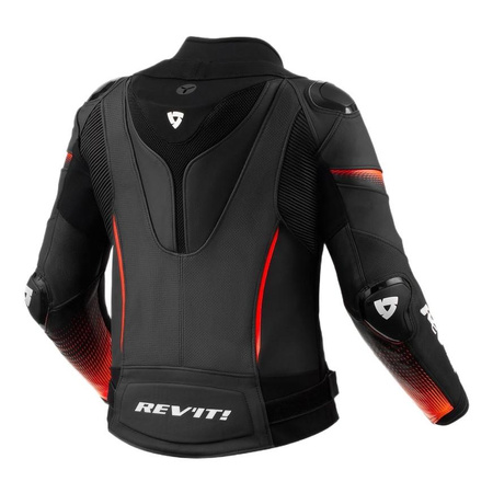 Kurtka motocyklowa skórzana damska REVIT XENA 4 PRO LADY BLACK/NEON RED czarny czerwony fluo