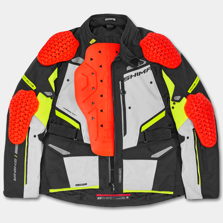 Kurtka motocyklowa SHIMA DUNE FLUO czarny szary żółty fluo