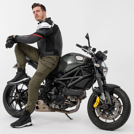 Kurtka motocyklowa sportowa/miejska skórzana Shima BANDIT 2.0 czerwony