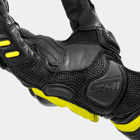 Rękawice motocyklowe sportowe skórzane Shima RS-3 fluo