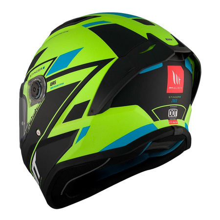 Kask motocyklowy MT STINGER 2 ZIVZE MATT BLACK/FLUO czarny żółty fluo niebieski
