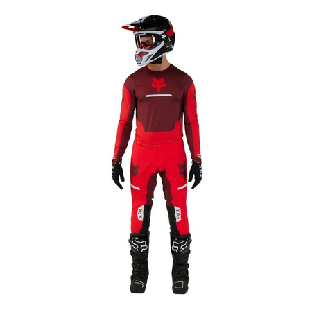 Bluza koszulka motocyklowa rowerowa cross offroad mtb FOX Flexair Optical Fluo czerwony