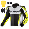 Kurtka motocyklowa skórzana sportowa Shima STR 2.0 biały/fluo