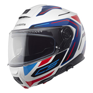 Kask motocyklowy SCHUBERTH C5 ECE OMEGA WHITE niebieski biały czerwony czarny
