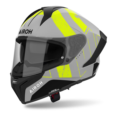 Kask motocyklowy AIROH MATRYX SCOPE YELLOW MATT szary żółty fluo czarny