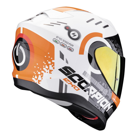 Kask motocyklowy SCORPION EXO-520 EVO AIR TITAN WHITE/ORANGE biały pomarańczowy