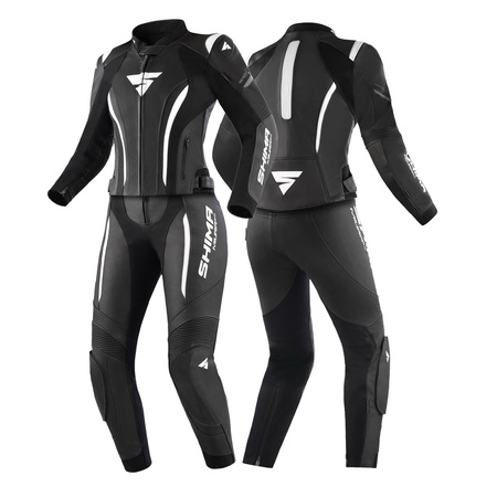Kombinezon motocyklowy dwuczęściowy damski SHIMA MIURA 2.0 BLACK/WHITE czarny biały