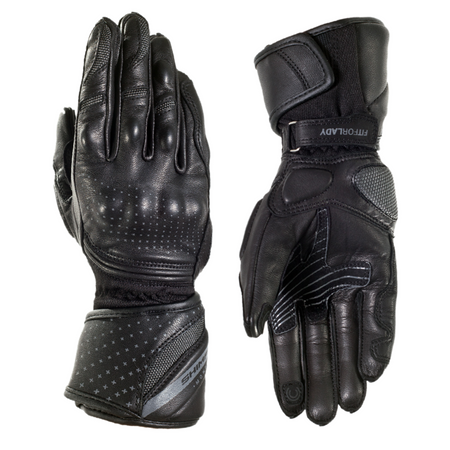Damskie rękawice motocyklowe turystyczne skórzane Shima MONDE czarny