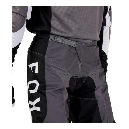 Dziecięce spodnie motocyklowe cross offroad FOX 180 Nitro czarny/szary Junior