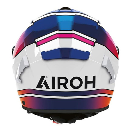 Kask integralny AIROH SPARK 2 LIVELY RAINBOW GLOSS biały niebieski różowy