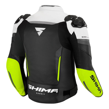 Kurtka motocyklowa sportowa/miejska skórzana Shima BANDIT fluo
