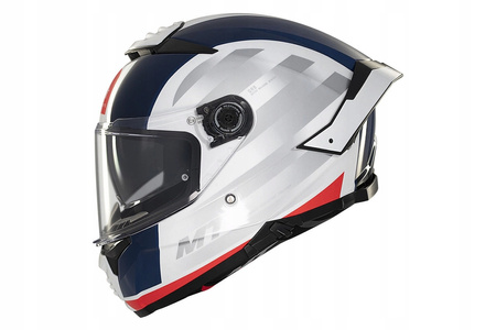 Kask motocyklowy MT THUNDER 4 SV THREADS GLOSS WHITE/BLUE biały niebieski czerwony