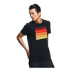 Koszulka codzienna T-shirt DAINESE STRIPES BLACK/RED czarny czerwony