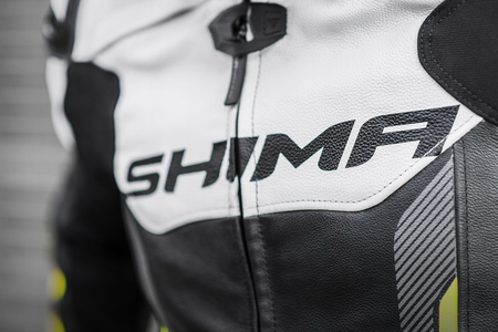 Kurtka motocyklowa sportowa/miejska skórzana Shima BANDIT fluo