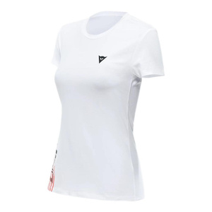 Koszulka T-shirt damski DAINESE LOGO LADY WHITE/BLACK biały czarny
