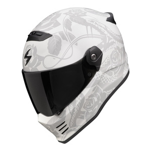 Kask motocyklowy SCORPION COVERT FX DRAGON GREY/SILVER szary srebrny