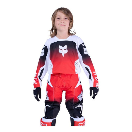 Bluza motocyklowa cross dziecięca FOX JUNIOR 180 SHIELD FLUO RED czerwony fluo