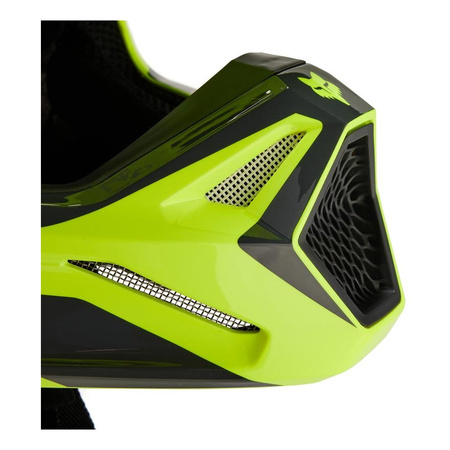 Kask cross offroad motocyklowy FOX V1 Flora Helmet żółty