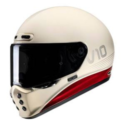 Kask motocyklowy integralny custom cruiser HJC V10 Tami biały/czerwony