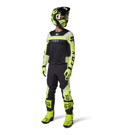 spodnie motocyklowe cross offroad FOX Flexair Efekt Fluo żółty