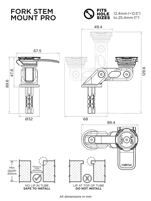 Podstawa uchwyt mocowanie Kierownica QUAD LOCK PRO Uniwersalna