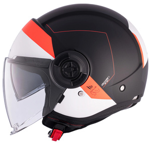 Kask motocyklowy MT VIALE SV S 68 UNIT MATT RED czarny biały czerwony