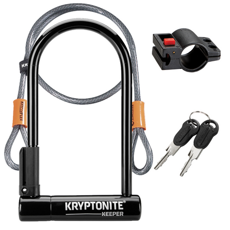 Zapięcie Motocyklowe KRYPTONITE Keeper 12 Standard – U-Lock z Linką, 102 mm x 203 mm – Uniwersalny