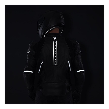 Kurtka motocyklowa skórzana Rebelhorn VELOCE czarny-biały