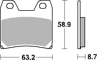 SBS KLOCKI HAMULCOWE KH348 STREET EXCEL/RACING SINTER KOLOR ZŁOTY PASUJE DO: YAMAHA FZS1000, XJR1300 TYŁ