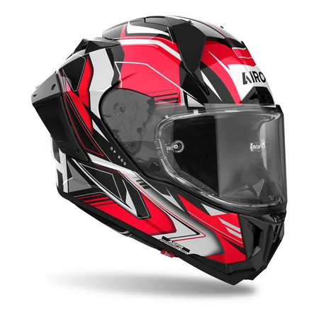 Kask motocyklowy AIROH GP800 MUST RED GLOSS czerwony szary biały czarny