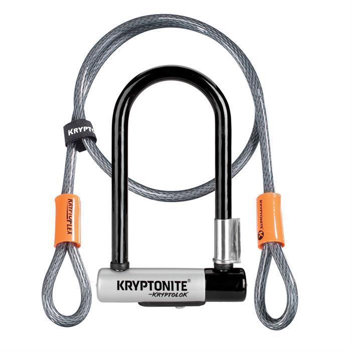 Zapięcie Motocyklowe KRYPTONITE Kryptolok Mini-7 – U-Lock z Linką Stalową, 12,7/10 mm x 82 mm x 178 mm – Uniwersalny