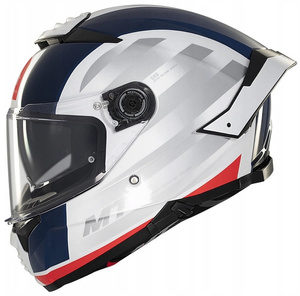 Kask motocyklowy MT THUNDER 4 SV THREADS GLOSS WHITE/BLUE biały niebieski czerwony