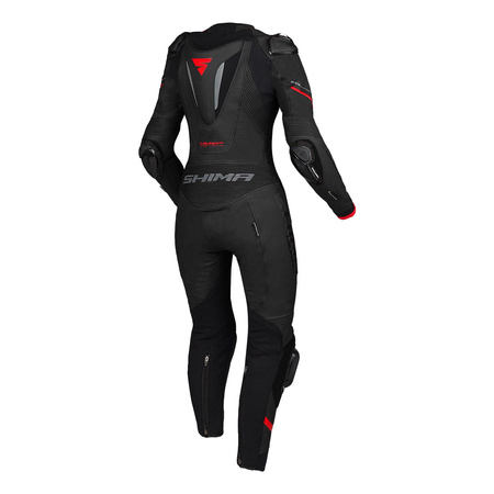 Kombinezon jednoczęściowy motocyklowy skórzany Shima MIURA RS czarny/czerwony