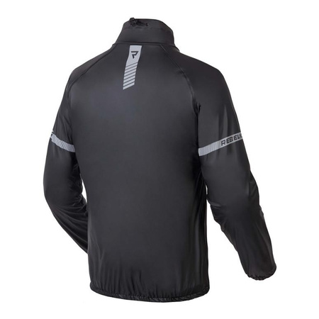 Kurtka przeciwdeszczowa odblaskowa motocyklowa Rebelhorn OCEAN czarny unisex