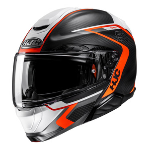 Kask motocyklowy szczękowy HJC RPHA 91 Carbon Lagos czarny/czerwony