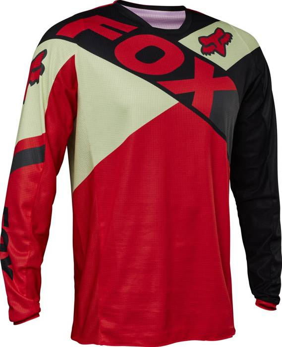 Bluza koszulka motocyklowa rowerowa cross offroad mtb FOX 180 Xpozr Fluo czerwony