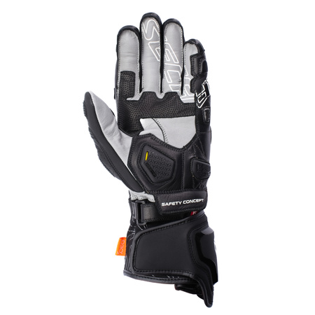 Rękawice motocyklowe SECA UKEMI PRO BLACK czarny szary