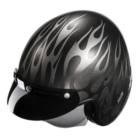 Kask motocyklowy otwarty HJC V31 FIRO BLACK czarny