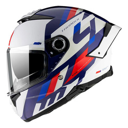 Kask motocyklowy MT THUNDER 4 SV ERGO GLOSS PEARL BLUE biały niebieski czerwony