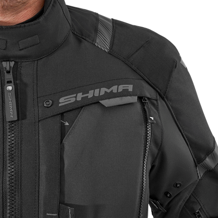 Kurtka motocyklowa tekstylna miejska Shima HERO 2.0 czarny