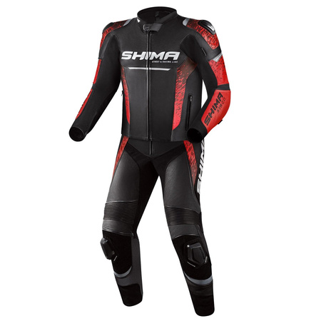 Kombinezon motocyklowy dwuczęściowy SHIMA STR 2.0 RED czarny czerwony